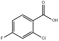 2-クロロ-4-フルオロ安息香酸 化学構造式