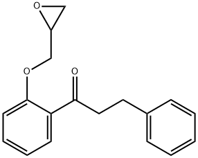 1-[2-(オキシラニルメトキシ)フェニル]-3-フェニル-1-プロパノン 化学構造式