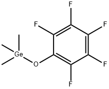 トリメチル(ペンタフルオロフェニルオキシ)ゲルマン 化学構造式