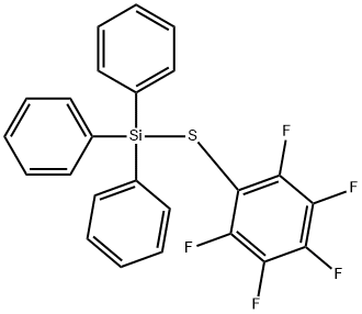 [(ペンタフルオロフェニル)チオ]トリフェニルシラン 化学構造式