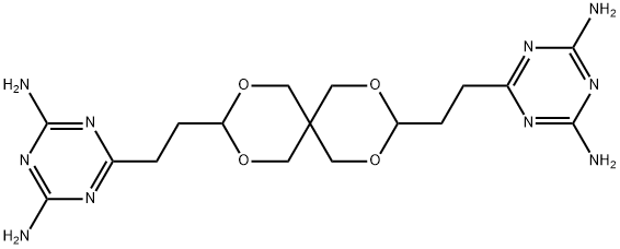 3,9-ビス[2-(3,5-ジアミノ-2,4,6-トリアザフェニル)エチル]-2,4,8,10-テトラオキサスピロ[5.5]ウンデカン 化学構造式