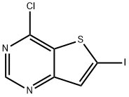 4-クロロ-6-ヨードチエノ[3,2-D]ピリミジン 化学構造式