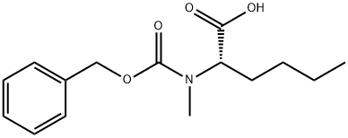 N-メチル-N-(ベンジルオキシカルボニル)-L-ノルロイシン 化学構造式