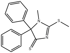 1-Methyl-2-(methylthio)-5,5-diphenyl-2-imidazoline-4-thione Struktur