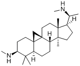 CYCLOVIROBUXINE:9,19-CYCLOPREGNANE-3,20-DIAMINE,N,N'',4,4,14-PENTAMETHYL-, (3,5,20S)- Struktur
