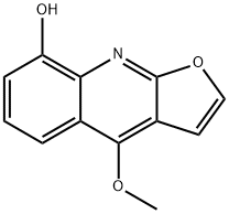 4-メトキシフロ[2,3-b]キノリン-8-オール 化学構造式