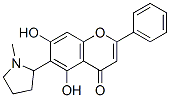 5,7-Dihydroxy-6-(1-methyl-2-pyrrolidinyl)flavone 结构式