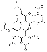 1,2,4,6-Tetra-O-acetyl-3-O-(2,3,4,6-tetra-O-acetyl-b-D-glucopyranosyl)-a-D-glucopyranoside Struktur