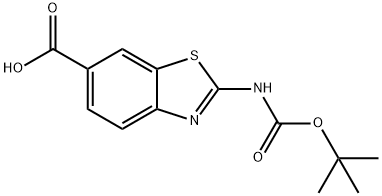 2-N-BOC-氨基苯并噻唑-6-羧基 酸 结构式