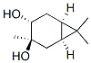[1S-(1alpha,3beta,4alpha,6alpha)]-3,7,7-trimethylbicyclo[4.1.0]heptane-3,4-diol Struktur