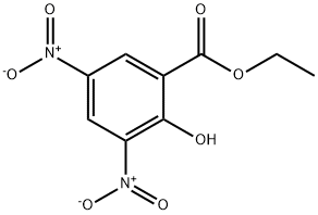 Benzoic acid, 2-hydroxy-3,5-dinitro-, ethyl ester Struktur
