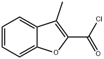 3-メチルベンゾフラン-2-カルボニルクロライド 塩化物 化学構造式