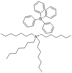 TETRAHEPTYLAMMONIUM TETRAPHENYLBORATE 化学構造式