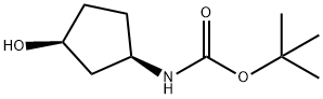 Carbamic acid, [(1R,3S)-3-hydroxycyclopentyl]-, 1,1-dimethylethyl ester (9CI) Structure