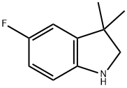 5-fluoro-2,3-dihydro-3,3-diMethyl-1H-Indole Struktur