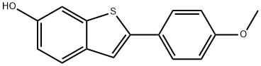 2-(4-メトキシフェニル)ベンゾチオフェン-6-オール 化学構造式