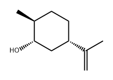 [1S,(+)]-2β-メチル-5α-(1-メチルエテニル)シクロヘキサン-1α-オール 化学構造式