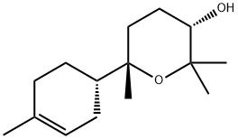 (3S)-テトラヒドロ-2,2,6-トリメチル-6β-[(S)-4-メチル-3-シクロヘキセン-1-イル]-2H-ピラン-3-オール 化学構造式