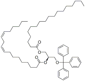 [R,(-)]-2-O-Linoleoyl-1-O-stearoyl-3-O-trityl-D-glycerol 结构式