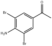 1-(4-アミノ-3,5-ジブロモフェニル)エタノン 化学構造式