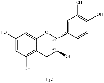 (+)-カテキン水和物 化学構造式