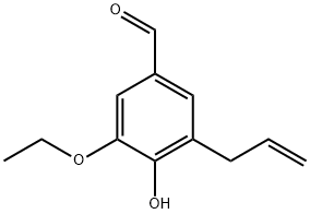 3-アリル-5-エトキシ-4-ヒドロキシベンズアルデヒド 化学構造式