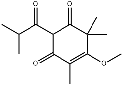 2-(1-Oxo-2-methylpropyl)-4,6,6-trimethyl-5-methoxy-4-cyclohexene-1,3-dione Structure