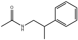 N-(2-フェニルプロピル)アセトアミド 化学構造式