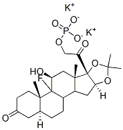 Pregnane-3,20-dione, 9-fluoro-11-hydroxy-16,17-[(1-methylethylidene)bis(oxy)]-21-(phosphonooxy)-, dipotassium salt, (5alpha,11beta,16alpha)-|羟西奈德磷酸酯钾