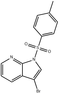 3-溴-1-[(4-甲基苯基)磺酰基]-1H-吡咯并[2,3-B]吡啶 结构式