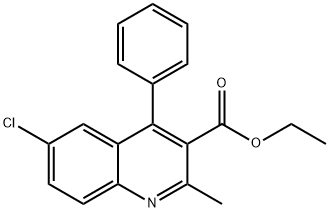 6-Chloro-3-ethoxycarbonyl-2-methyl-4-phenylquinoline Struktur
