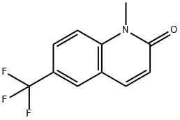 1-メチル-6-(トリフルオロメチル)キノリン-2(1H)-オン 化学構造式