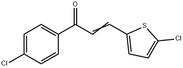 1-(4-クロロフェニル)-3-(5-クロロ-2-チエニル)-2-プロペン-1-オン 化学構造式