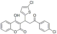 3-[3-(4-chlorophenyl)-1-(5-chloro-2-thienyl)-3-oxopropyl]-4-hydroxy-2-benzopyrone Structure