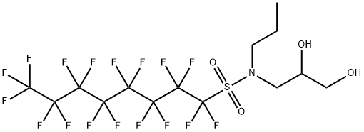 N-正丙基-N-(2,3-二羟丙基)全氟辛基磺酰胺,2262-49-9,结构式