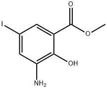 甲基3-氨基-2-羟基-5-碘苯甲酸酯 结构式
