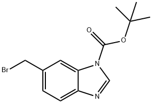 1H-BenziMidazole-1-carboxylicacid,6-(broMoMethyl)-,1,1-diMethylethylester Struktur