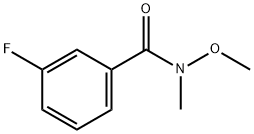 3-フルオロ-N-メトキシ-N-メチルベンズアミド 化学構造式