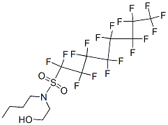 N-butylheptadecafluoro-N-(2-hydroxyethyl)octanesulphonamide Struktur