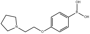 4-(2-(1-PYRROLIDINYL)ETHOXY)PHENYLBORON& 化学構造式