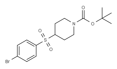 4-(4-BROMO-BENZENESULFONYL)-PIPERIDINE-1-CARBOXYLIC ACID TERT-BUTYL ESTER Structure