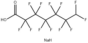 7H-パーフルオロヘプタン酸ナトリウム 化学構造式