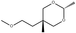 5β-(2-Methoxyethyl)-2β,5α-dimethyl-1,3-dioxane Struktur
