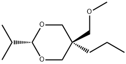 2β-Isopropyl-5β-(methoxymethyl)-5α-propyl-1,3-dioxane 结构式
