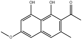 2-Acetyl-3-methyl-6-methoxynaphthalene-1,8-diol Struktur