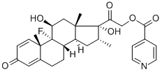 地塞米松异烟酸酯, 2265-64-7, 结构式