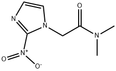 N,N-ジメチル-2-ニトロ-1H-イミダゾール-1-アセトアミド 化学構造式