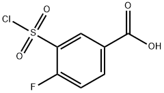 3-(クロロスルホニル)-4-フルオロ安息香酸 化学構造式