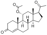 11ALPHA-孕酮 醋酸盐 结构式