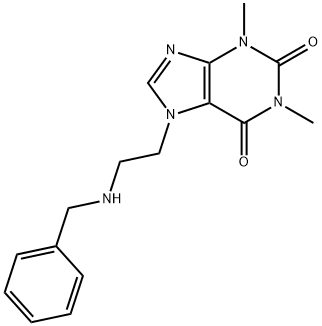 7-[2-(benzylamino)ethyl]-3,7-dihydro-1,3-dimethyl-1H-purine-2,6-dione 结构式